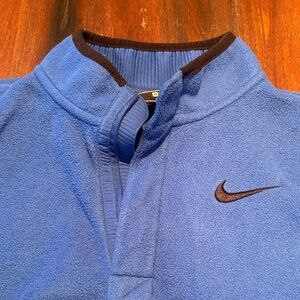 Nike Royal Blue Fleece Zip Up Shirt